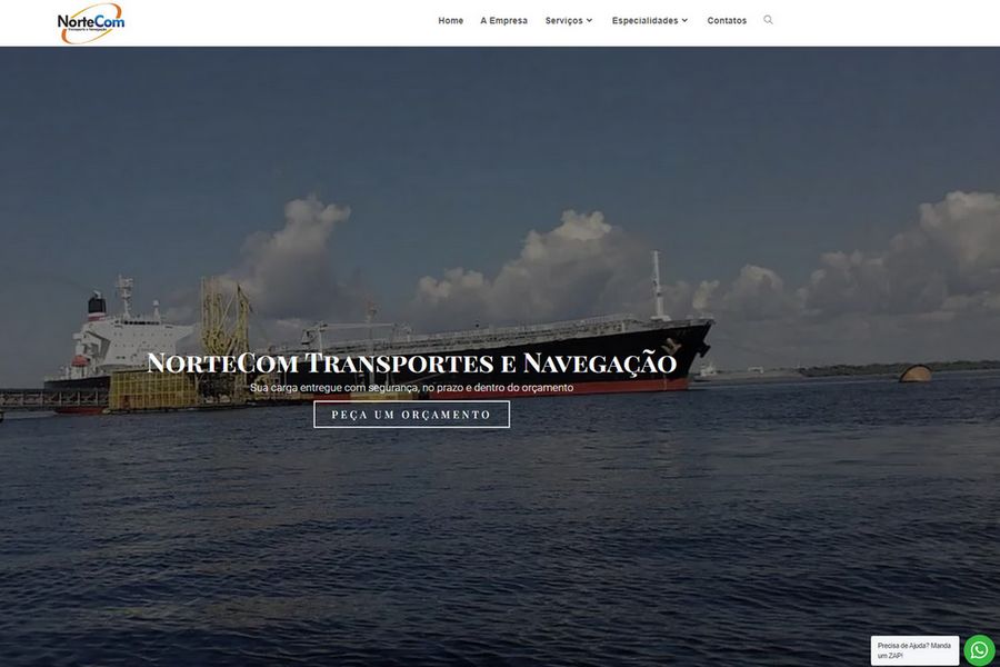 Remodelagem de site Nortecom Transportes