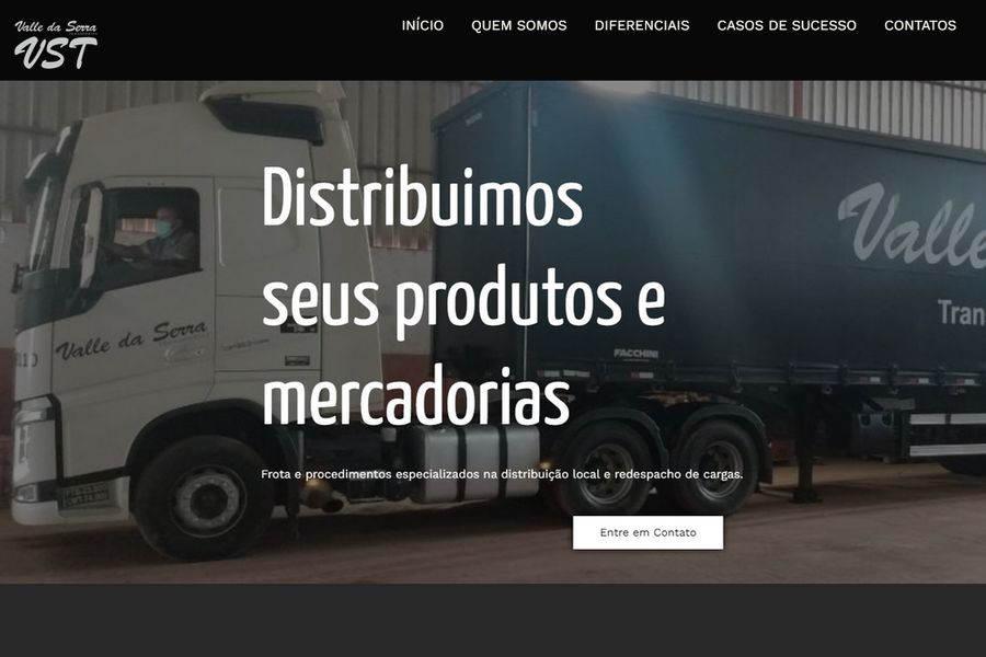 Remodelagem do site valledaserratransportes.com.br